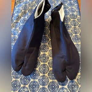Vintage Navy Blue Japanese Tabi Samurai Shoe Kimono Socks Old Stock -unsized